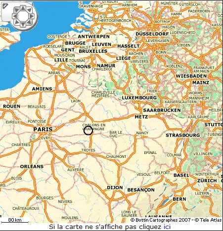 Carte de la région champenoise