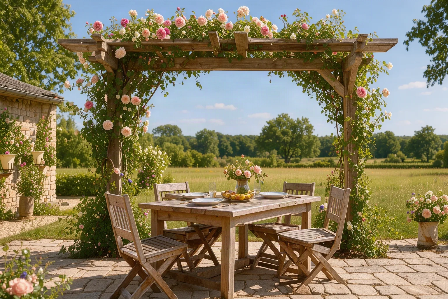 Die Sommertrasse des Hauses