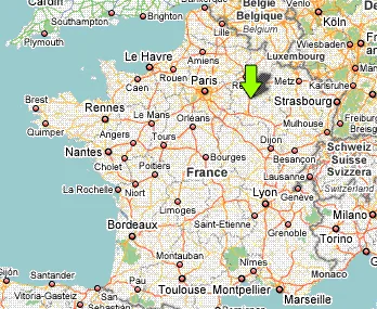 Plan d'accès vers Clamanges